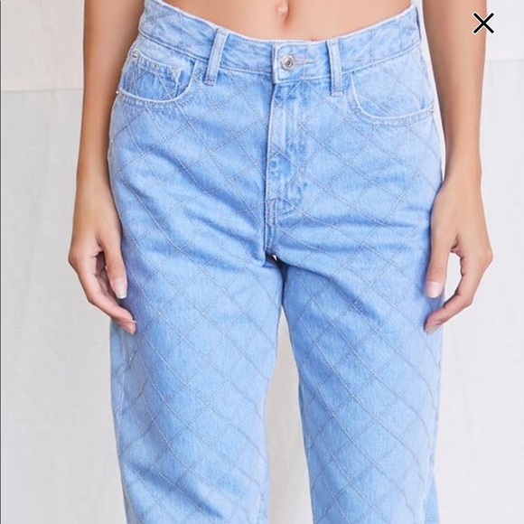 Forever 21 stitch diamond jeans - Picture 2 of 4